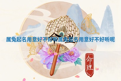 属兔起 🦚 名用意好不好听 属兔起名用意好 ⛏ 不好听呢