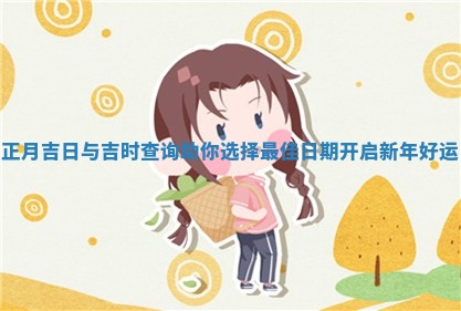 正月吉日与吉时查询助你选 💧 择最佳日期开启新年 🎺 好运